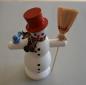 Preview: Räucherfigur Schneemann mit rotem Hut, groß ca. 16 cm